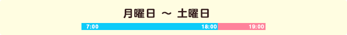 月〜土曜日